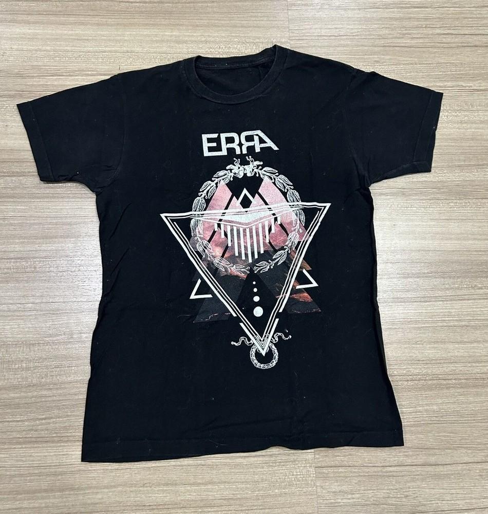 Хлопковая футболка ERRA Band Черная Унисекс Мода Унисекс Футболка