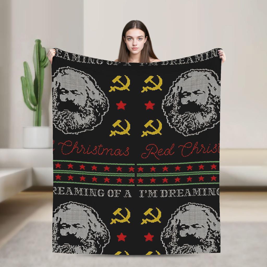 Karl Marx Blanket Quality Super Warm Throw Blanket Winter Students Bedroom Novelty Bedspread