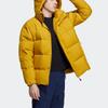 adidas Мужские пуховики Золотой с капюшоном Утолщенная стеганая куртка H23075