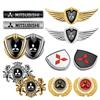 nlvc3 For Mitsubishi Ralliart Xpander Outlander Colt Lancer EX Outlander ASX Competition Metal Car Badge Sticker Body Trunk Decoration