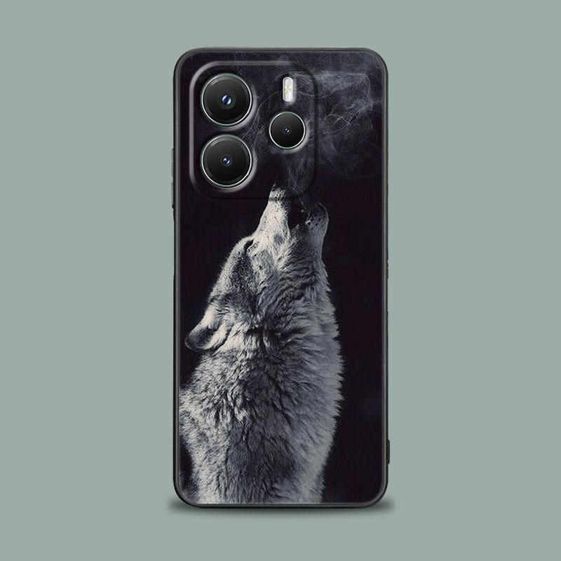 Чехол для телефона с изображением волка, льва, тигра для Xiaomi Redmi 14C 12C 10C 13C 4G Redmi Note 14 13 12 11 10 9 Pro Plus 5G 12S 11S Мягкий чехол