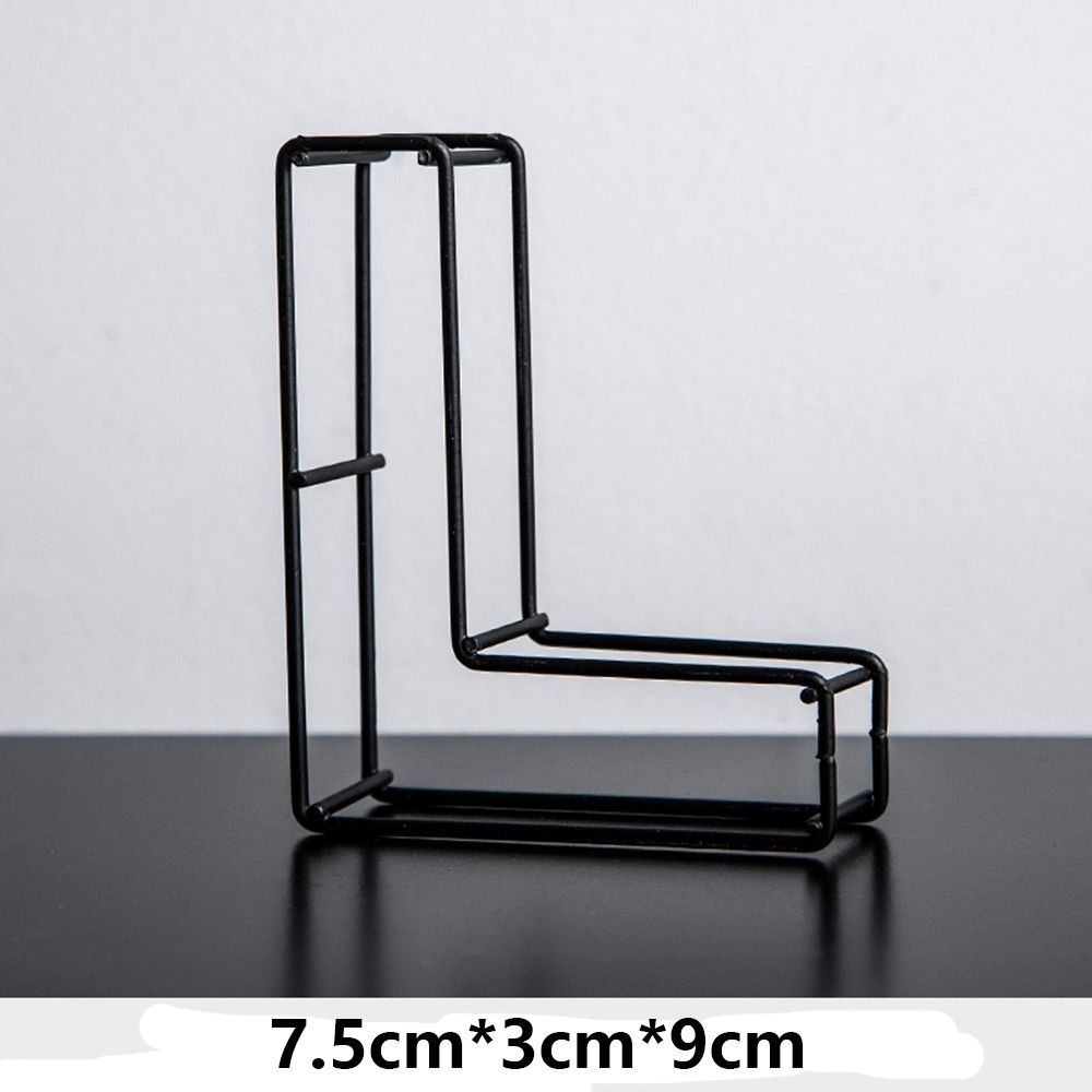 Photography Props Metal Hollow Letter Wrought Iron Alphabet Doorplate Sign Home Decoration