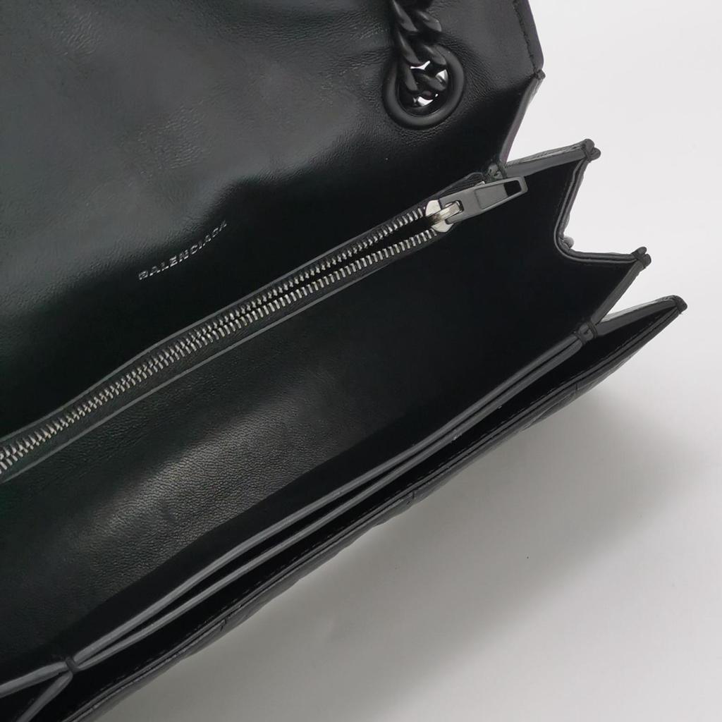 [Pre-Owned] Balenciaga Crush Chain Bag 'Black' - Excellent #HEBCPR
