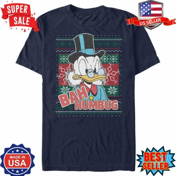 DuckTales Scrooge McDuck Bah Humbug Ugly Christmas T-Shirt S-5XL