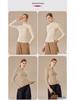 Slim-Fit Half-High Neck German Velvet Warm Mid-Neck Cashmere Knitwear Top