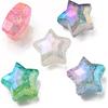DanLingJewelry 50Pcs Random AB Color 20mm Acrylic Crackle Star Beads Transparent Large Hole Bubblegum Beads for Jewelry Making