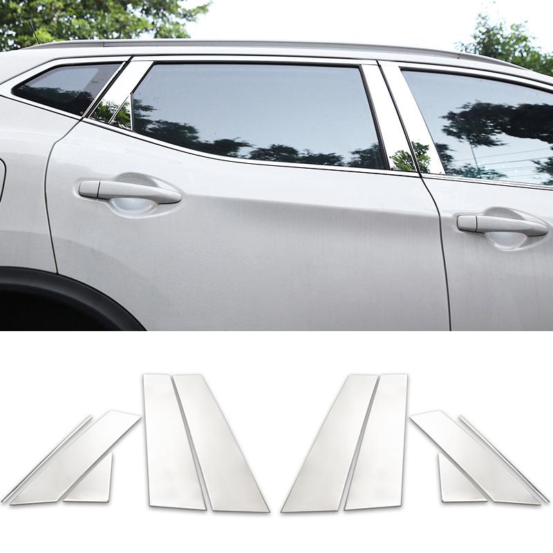Abw For Nissan Qashqai J11 2014 2015 2016 2017 2018 Stainless Steel Car Window Pillar Post Strip Trim Accessories