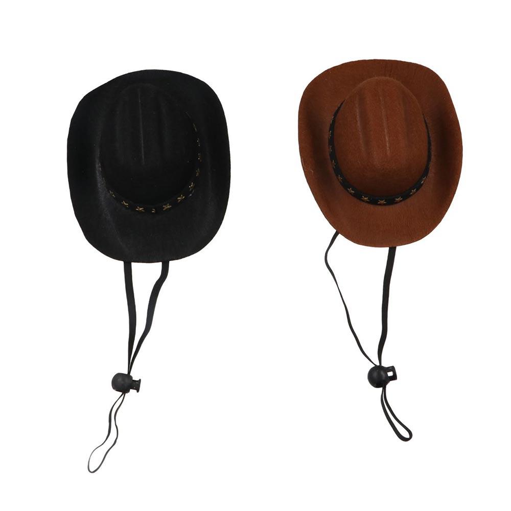 Кошачья шляпа ковбоя в западном стиле, шляпа ковбоя в британском стиле для питомцев, регулируемый мягкий кошачий головной убор, нетканые питомцы, солнцезащитные шляпы, косплей