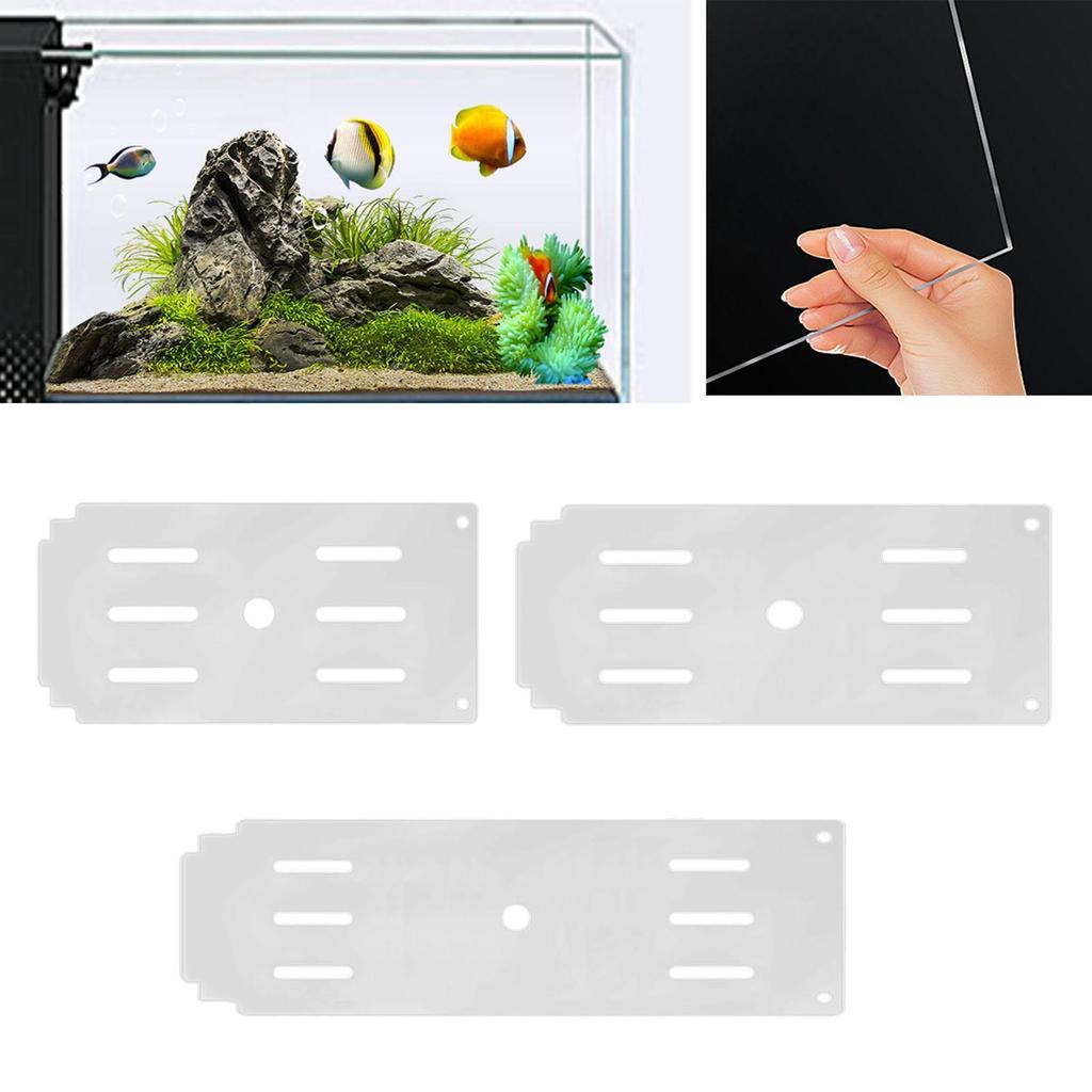 Acrylic Aquarium Top Cover, Aquarium Acrylic Canopy with Feeding Holes, Anti Jumping, Simple Installation Tank Lid