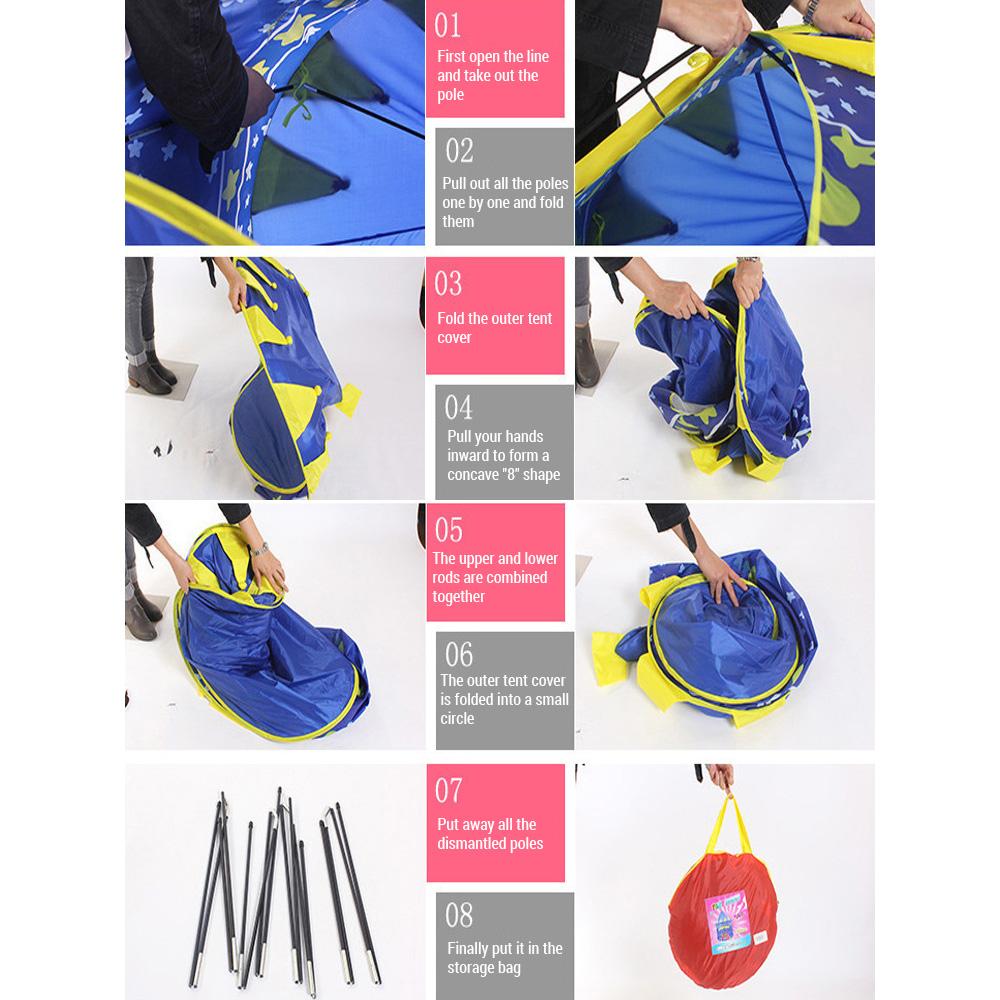 Игровая палатка с замком принцессы, складная всплывающая палатка, подарки на день рождения для детей, девочек, в помещении и на открытом воздухе