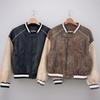 New Arrivals Open Run Women Vintage Leather Jacket Raglan Autumn