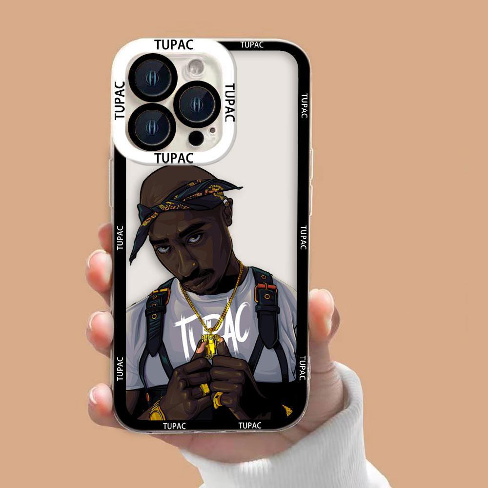 Прозрачный чехол для телефона с изображением рэпера 2Pac Tupac Shakur Для iPhone Apple 17 17E AIR 16E 16 15 14 12 13 11 Pro 8 7 Plus Max Чехол-оболочка