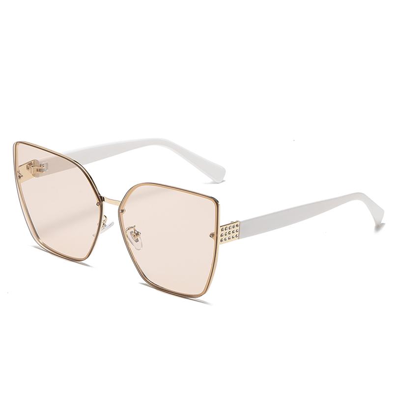 Защитные очки Большая оправа Солнцезащитные очки Кошачий глаз Безободковые Градиентные линзы Оттенки Uv400 Дизайнерские Дорожные Солнцезащитные очки Uv400