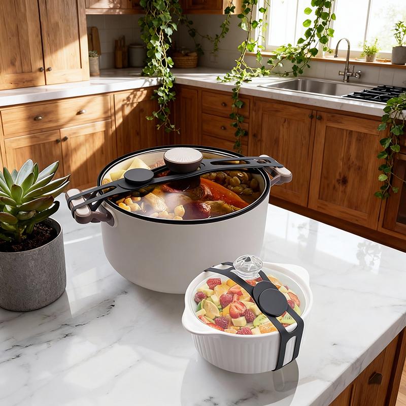 3Pcs Silicone Pot Lid Elastic Band Reusable Lunch Box Strap Holder Suitable Universal Clay Pots Curtains Bowls Latch Strap Ties