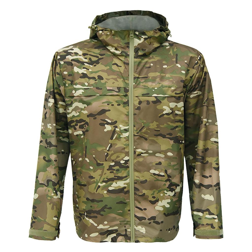 Бионический камуфляжный ветрозащитный плащ: Универсальная мужская куртка для рыбалки и походов