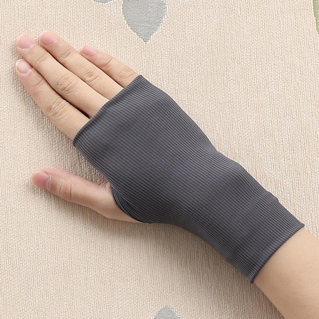 Дышащие тонкие перчатки из ледяного шелка, анти-УФ-перчатки для кусания ногтей, летние солнцезащитные перчатки с половиной пальца