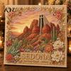 Shiny Rhinestone Accessories American Destination Faux Pearl Art Kit, Scenic Landscape Painting Exquisite Artistic Visual Effect DIY 3D Bead Craft Kit