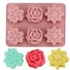 6-Hole Flower Shape Silicone Mold Mousse Dessert  Baking Mold Mooncake Chocolate Bread Mold