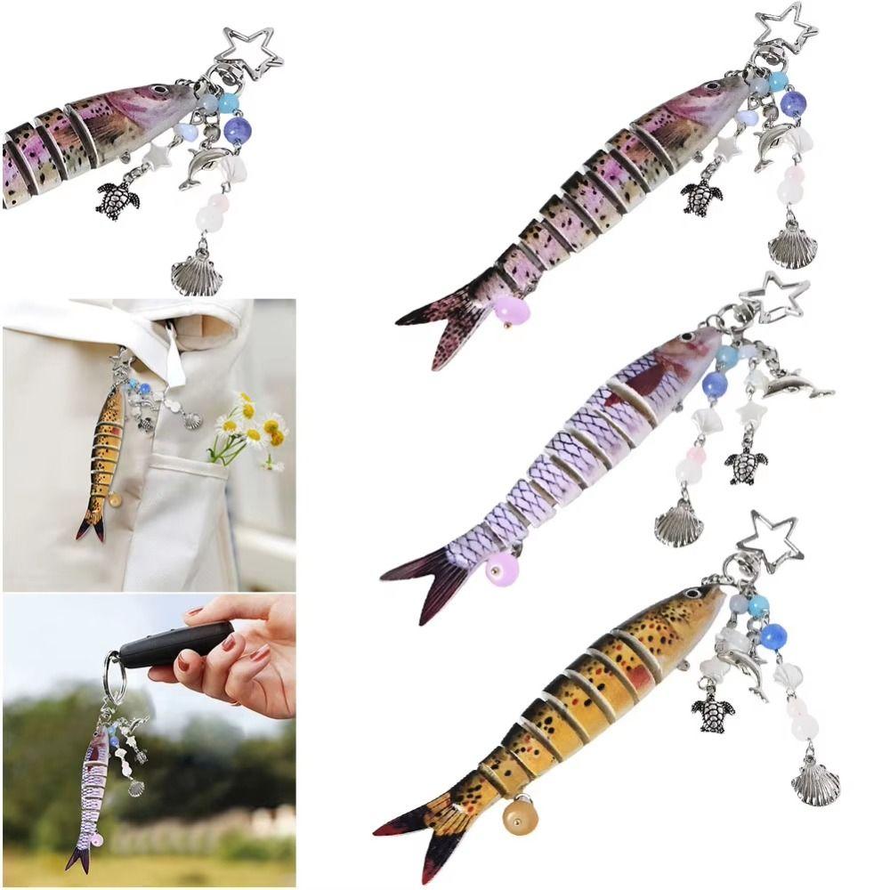High-precision Handmade Fish Keychains Phone Lanyard Fish Bait Lanyard Jewelry Gift