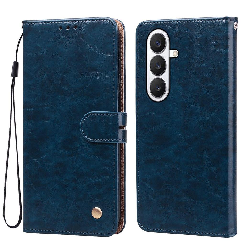 Винтажный чехол-бумажник с текстурой Crazy Horse из ПУ кожи для Samsung Galaxy S24+, S24 FE, S24, S23 FE, A56 5G, с держателем для карт, подставкой, противоударный