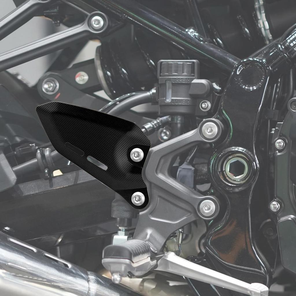 BYEMTTY Алюминиевые накладки на пятку, 1 пара, подходят для Kawasaki Z900RS Z900RS CAFE 2018 2019 2020 2021 2022 2023 2024 2025 (черный)