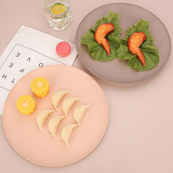 Тарелка для закусок, устойчивая к падению, износостойкая, в скандинавском стиле, круглая, пищевая, для хранения продуктов, гладкая поверхность, простая обеденная тарелка 27 см