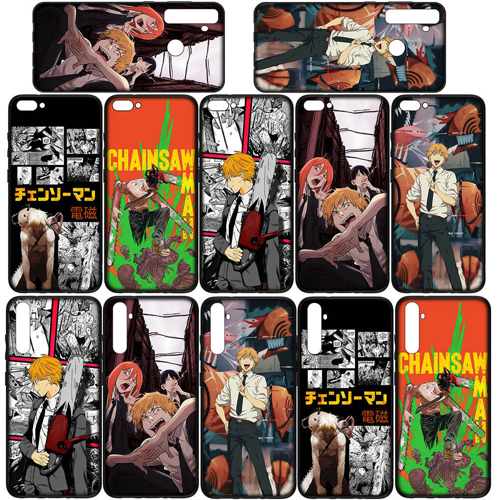 Чехол для iPhone 16 15 Xiaomi Redmi Note 14 13 12 11 Pro Max 16e Samsung Galaxy S25 S24 S23 Moto OPPO Huawei Denji Makima Chainsaw Man Gir Phone Case