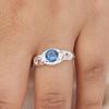 Natural London Blue Topaz Gemstone 925 Sterling Silver Jewelry Wedding Ring Gift CZR-6-1