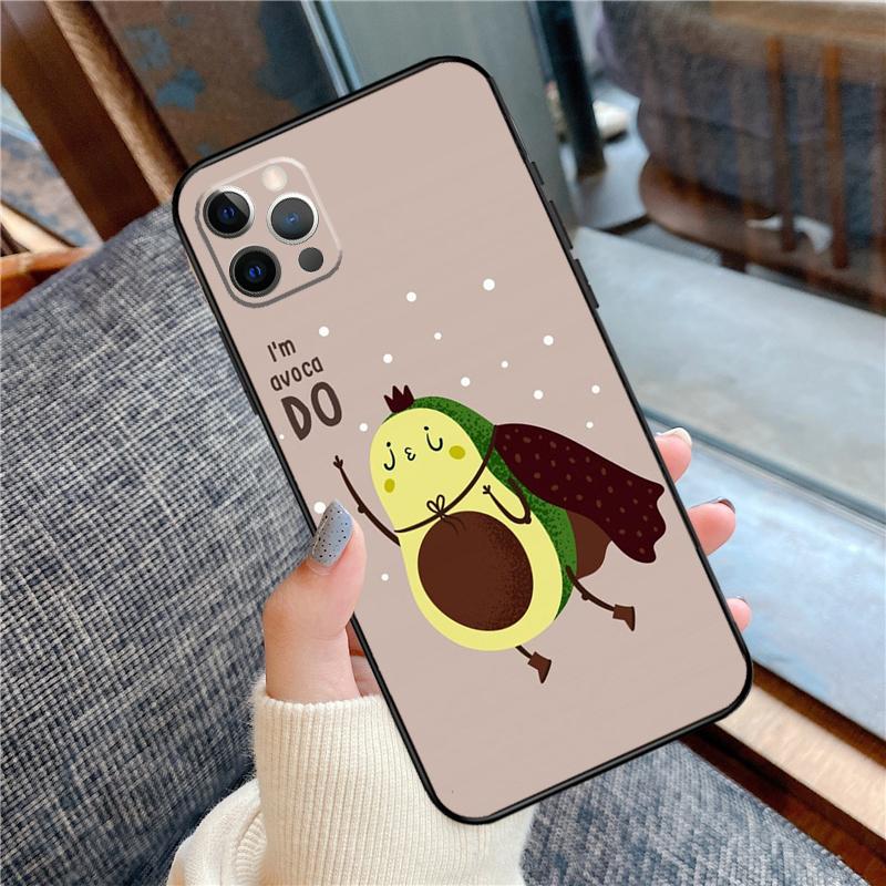 Cute Avocado Fruits Phone Case For iPhone 16 15 14 12 11 13 Pro Max 12 13 mini XR 15 16 Plus 16e Cover Shell