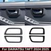 Для DAIHATSU TAFT 2024 2025 ABS Углеродное волокно черный Автомобиль Внутренняя дверная ручка Чаша Панель Накладка Наклейка Аксессуары для интерьера