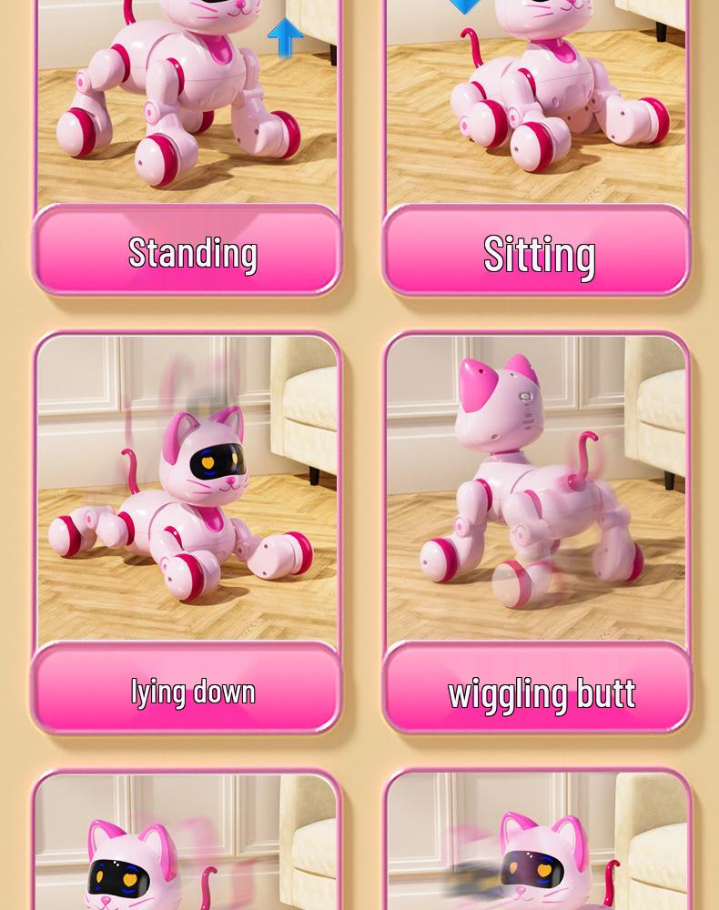 Kids' Remote Control & Touch-Sensing Robot: Smart Voice-Activated Cat & Dog for Early Education & Programming