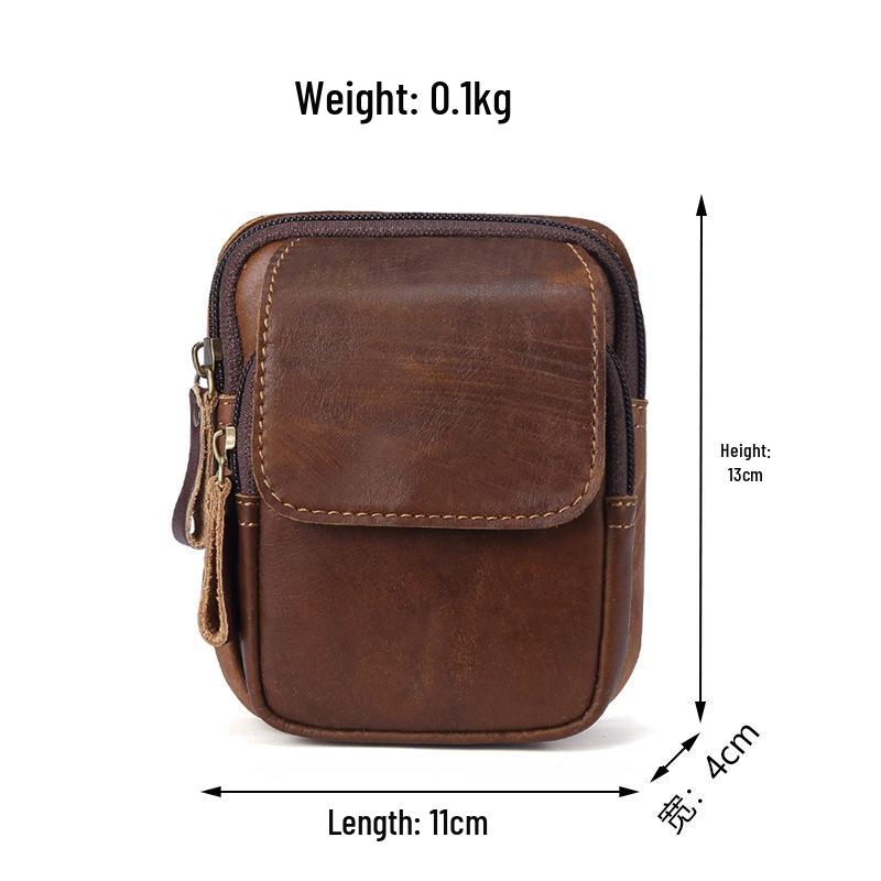 Мужской ретро кожаный многофункциональный ремень и поясная сумка для занятий спортом на открытом воздухе