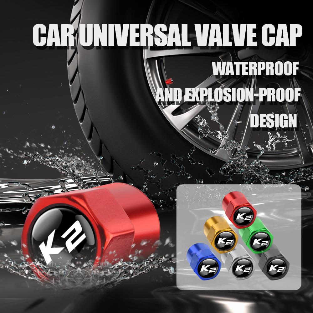 Car Tire Valve Caps Auto Accessories for Kia Sportage Rio Sorento Soul Picanto Optima Ceed Forte Cadenza Cerato K1 K2 K3 K4 K5 K