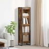 Bookshelf Smoked Oak Finish 40 x 30 x 155 cm Engineered Wood