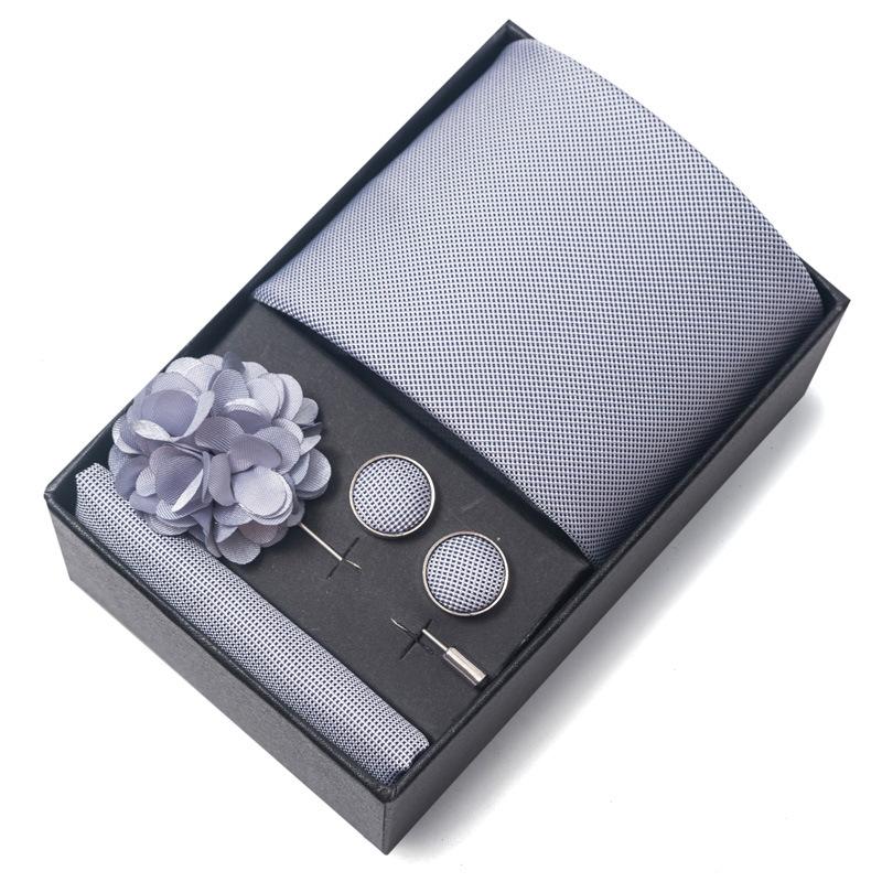 Свадебный галстук для жениха, праздничный бордовый галстук, мужской костюм, запонки, корсаж, аксессуары, комплект