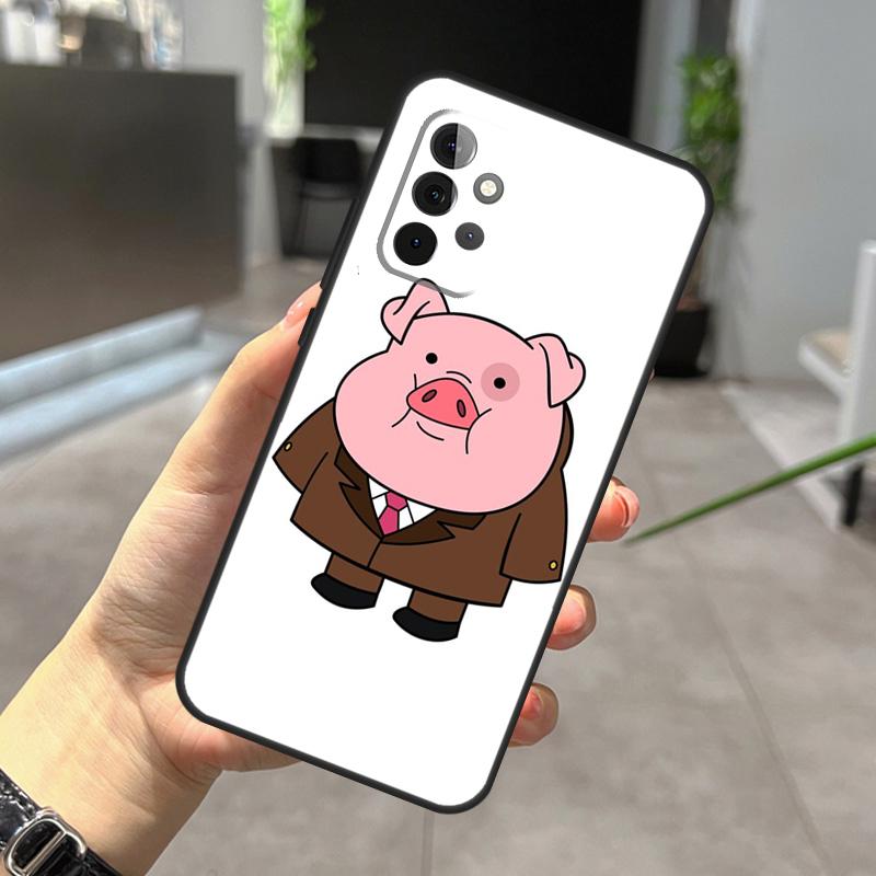 Милый РОЗОВЫЙ Kawai Чехол-Свинка Для Samsung Galaxy A52 A32 A12 A56 A36 A54 A34 A14 A05 A16 A26 A13 A33 A53 A15 A35 A55