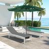 Aluminium 10ft 3 Tier Auto-tilt Umbrella ,Outdoor Patio Umbrella - Market Table Pool Deck Umbrella (Base Not Included) - ( Dark green )