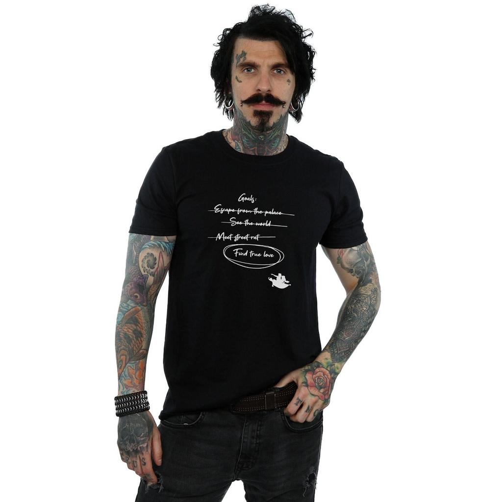 Disney Mens Aladdin Jasmine Goals T-Shirt