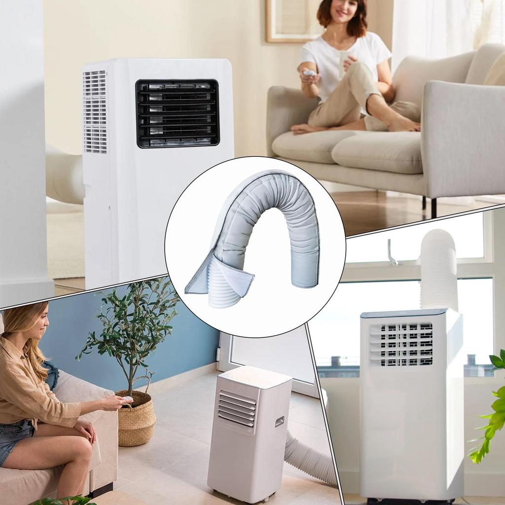 Портативная изоляция шланга кондиционера Портативная изоляция кондиционера с 3 ремешками-пряжками Аксессуары для бытовой техники для офисов Зима Улица