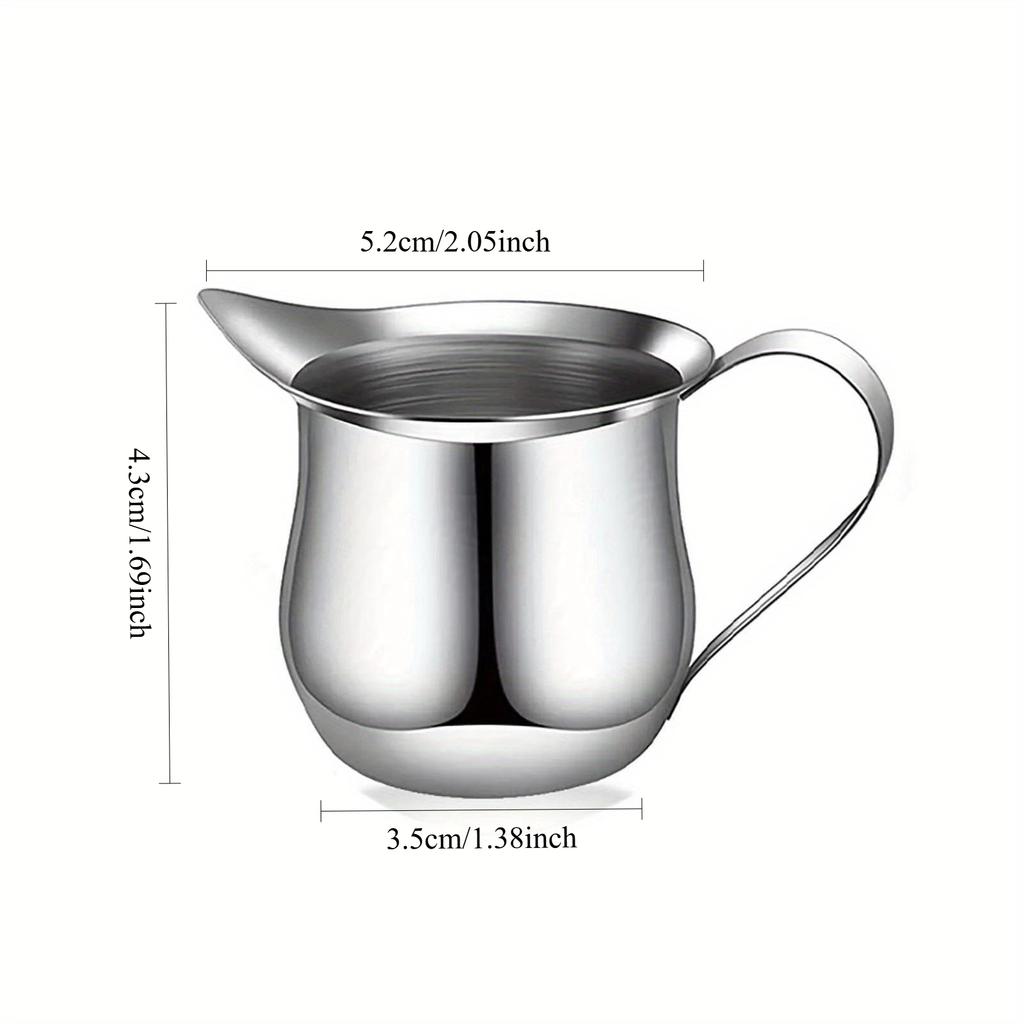 Кувшин для вспенивания кофе и молока, чашка из нержавеющей стали, кувшины для сливок для эспрессо, мерная чашка на унцию с носиком, кофейная посуда