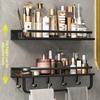 Bathroom Rack Bathroom Shelf Toilet Space Aluminum No Drill Hanging Rack Bathroom Organizer Hang On the Wall