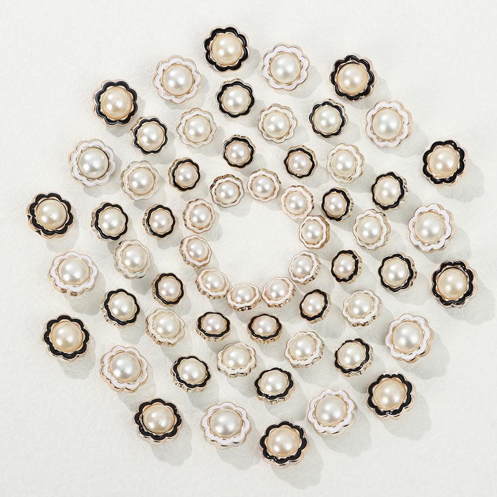 10Pcs Plastic Ornaments DIY Pearl Clothing Buttons Needlework Shirt Buttons Sewing Accessories