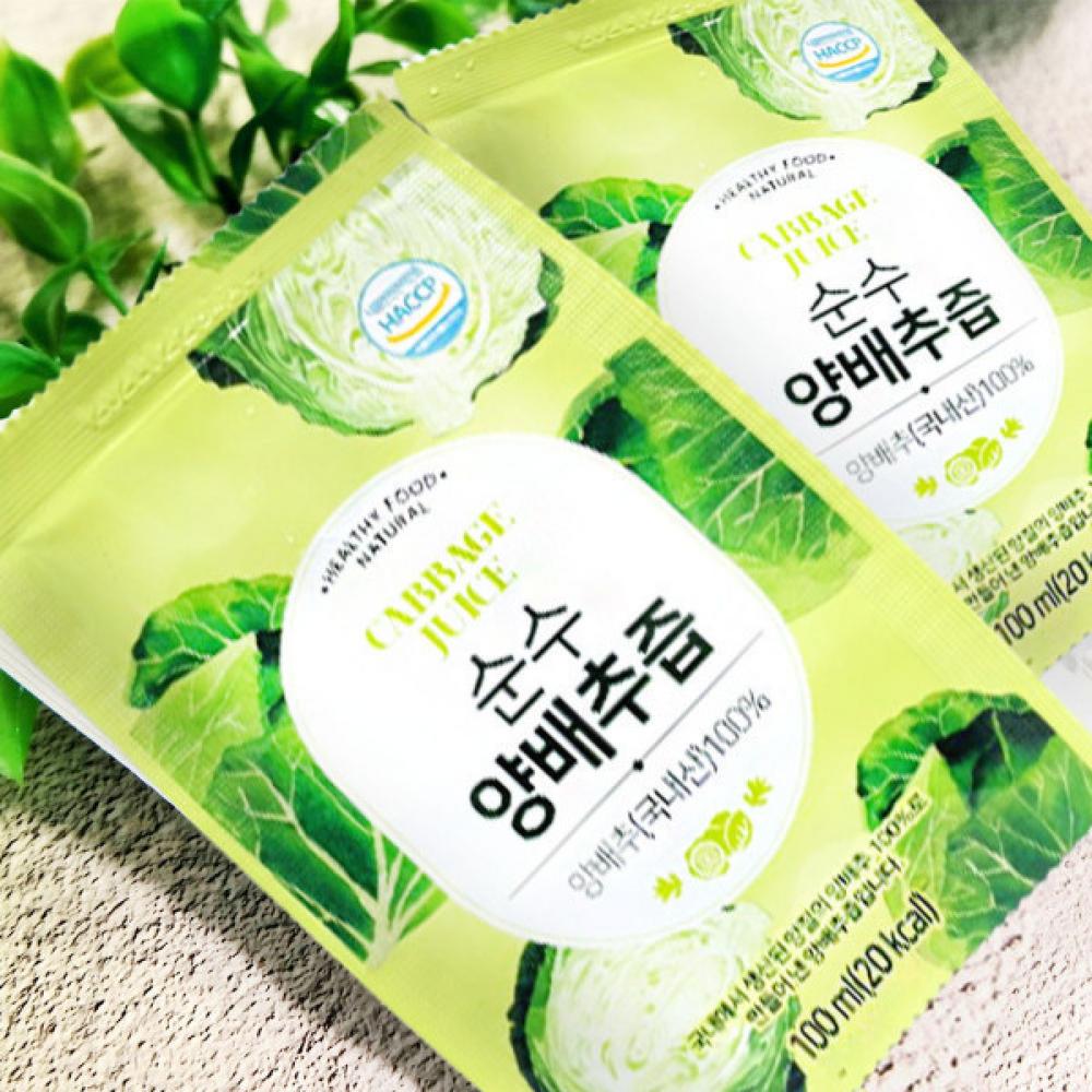 Hwangto Village 100% Korean Whole Cabbage Juice for Sale 1 pcs 100ml