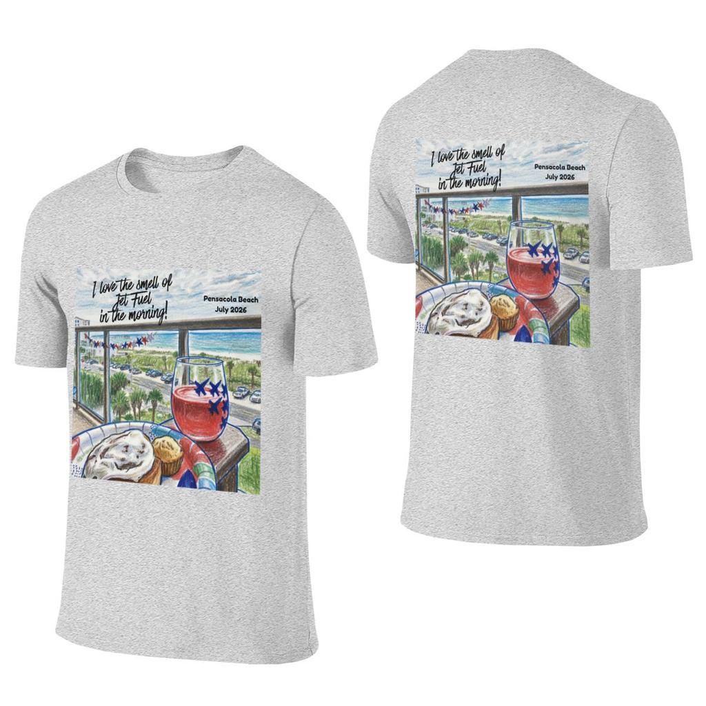 Jet Fuel In The Morning Home Reversible Tshirt Outdoor Trendy Brands Simple And Elegant Cotton Tee