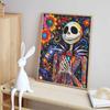 Halloween 5D Diamond Full Drill Art Painting Kit Sugar Skull Flowers Diamond Painting Home Decor Crafts Wall Art DIY Gift Decoration
