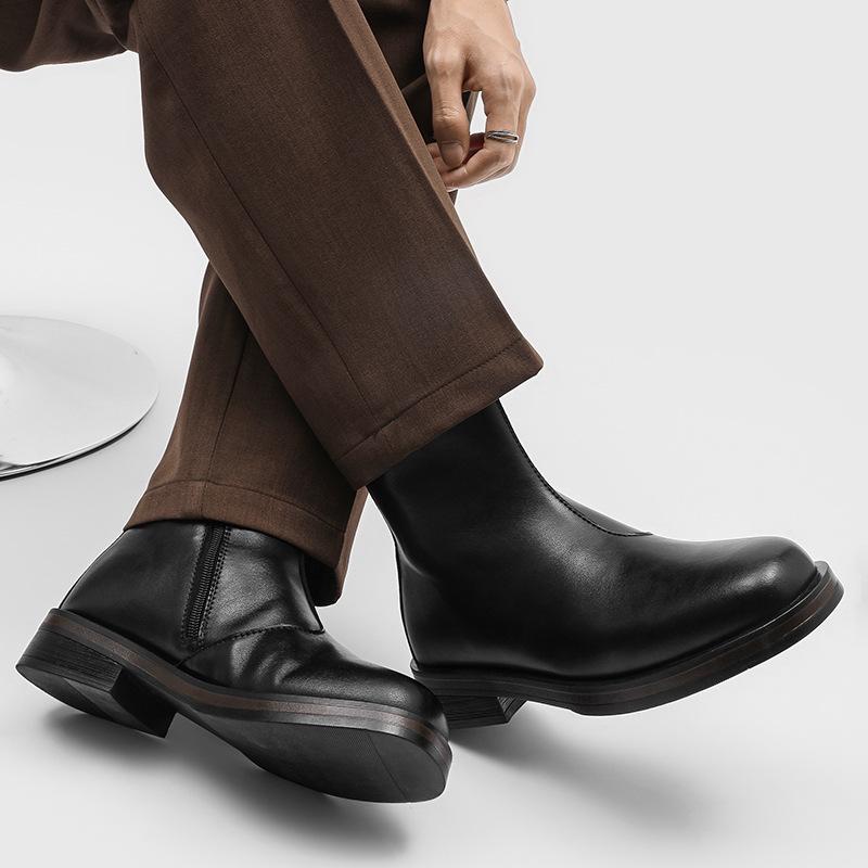 2025 новые мужские ретро повседневные высокие ботинки на толстой подошве, универсальные, на толстой подошве, увеличивающие рост, ботинки Мартин 57012-Q