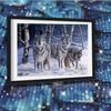 5D DIY Diamond Painting Kit Full Square Snow Wolf Diamond Embroidery Snows Cross Stitch Animal Mosaic Handicraft Needlework Home Decor