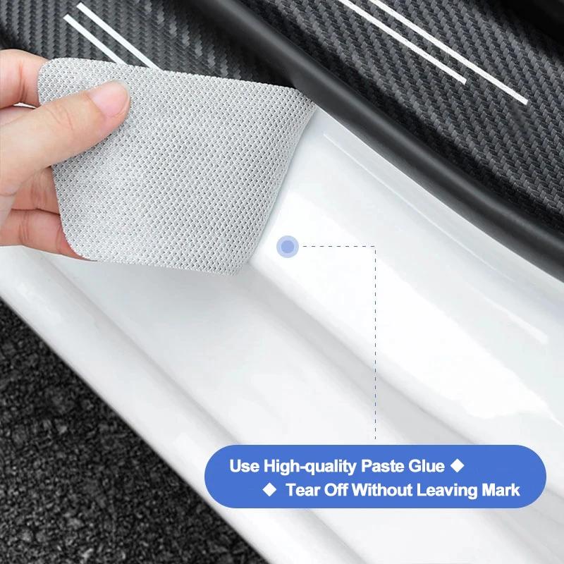 for Alfa Romeo 159 156 147 Mito Giulia Giulietta Car Door Sill Carbon Fiber Sticker Threshold Side Anti Scratch Waterproof Decal