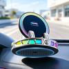 Беспроводная зарядка Автомобильный держатель для телефона с RGB подсветкой 15 Вт Магнитная подставка-зарядка для телефона Вакуумное крепление Держатель для зарядки телефона Автоаксессуары