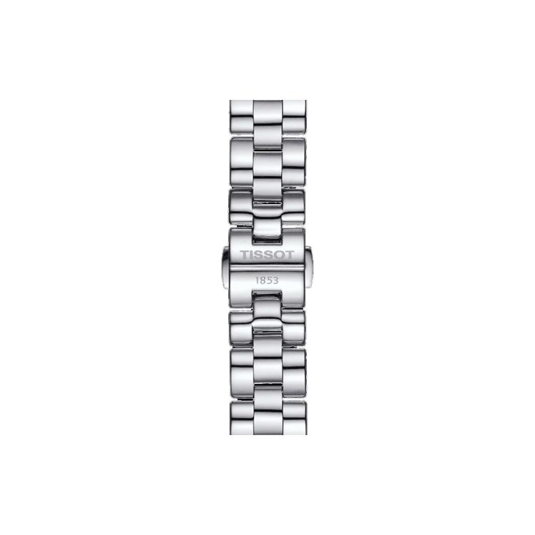 Tissot Кварцевый механизм 30м Водонепроницаемость Женские часы Белый циферблат Корпус из нержавеющей стали T112.210.11.031.00